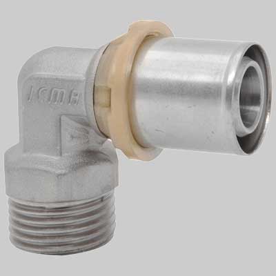 RACCORDO CURVO MASCHIO A PRESSARE  26 x 3/4     ICMA