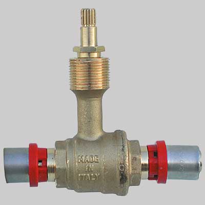 VALVOLA A SFERA DA INCASSO A PRESSARE TIEMME  16 x 16     TIEMME