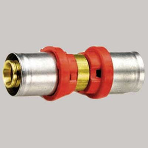 RACCORDO DIRITTO DOPPIO A PRESSARE TIEMME  26 x 26     TIEMME