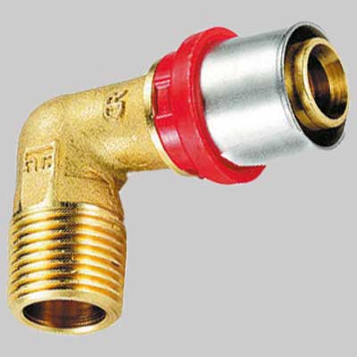 RACCORDO CURVO MASCHIO A PRESSARE TIEMME  40 x 1 1/4     TIEMME