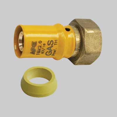 RACCORDO CON GIRELLO PER GAS SEDE PIANA (AP 685)  16 x 3/4     APE RACCORDERIE