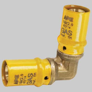 RACCORDDO A PRESSARE CURVO DOPPIO PER GAS  26 x 26     APE RACCORDERIE