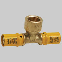 RACCORDO A PRESSARE A TEE FEMMINA PER GAS  20 x 3/4 x 20     APE RACCORDERIE