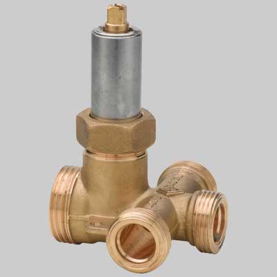 VALVOLA TRE USCITE PER CASSETTA DA INCASSO GAS  1 ingresso 3/4 uscita dn 15     RUBINETTERIE BRESCIANE