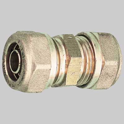 RACCORDO DIRITTO DOPPIO PER TUBO COBRAPEX  15 x 15 S. 2,5     TIEMME