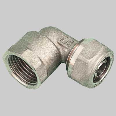 RACCORDO A GOMITO FEMMINA PER TUBO COBRAPEX  3/4 x 22 S. 3     TIEMME