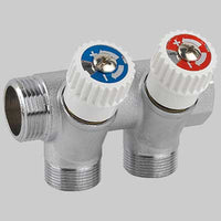 COLLETTORE INCLINATO CON RUBINETTI DI ARRESTO  3/4x1/2 (16) 5 Vie MF     MADE IN ITALY