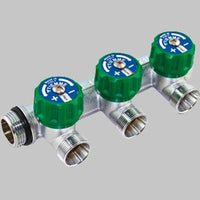 COLLETTORE CON RUBINETTI D'ARRESTO MAXIMA CORNER  2 VIE 3/4  24 x 19     TIEMME