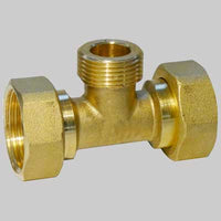 RACCORDO A TEE CON DADI GIREVOLI  1 x G 3/4     MADE IN ITALY