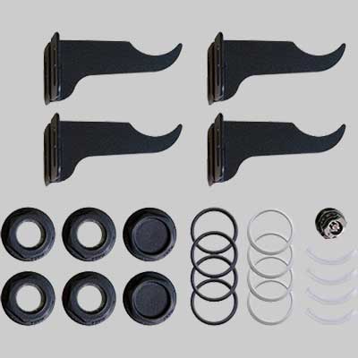 KIT PER RADIATORI COMPLETO DI MENSOLE BLACK COFFEE  1x 1/2     FONDITAL