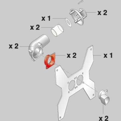 KIT SDOPPIATORE + STAFFA METALLO      FONDITAL
