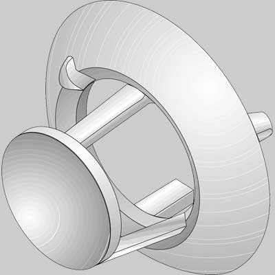TERMINALE SINGOLO A PARETE  Ø 35 mm     FONDITAL