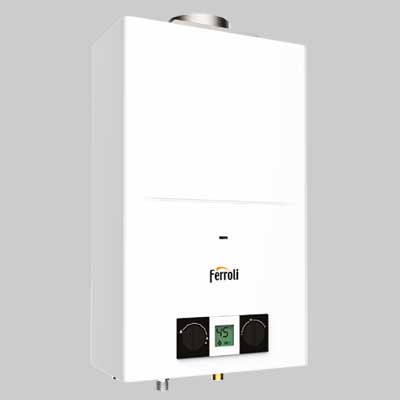 SCALDINO A GAS PEGASO ECO CAMERA APERTA LOW NOX  LT.14 GPL     FERROLI