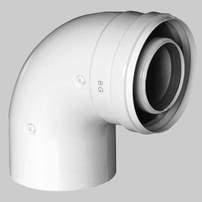 CURVA COASSIALE PER SCALDINO BAXI 90  °  Dm 60/100     BAXI