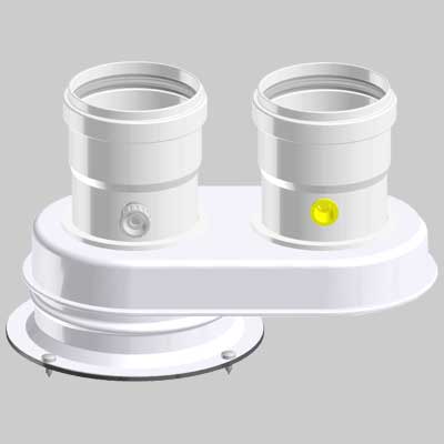 SDOPPIATORE PER CALDAIE VAILLANT COMPATIBILE  80/80     CONTI