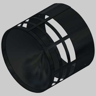 TERMINALE DI SCARICO IN NYLON  Ø 80     MADE IN ITALY