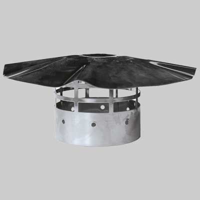 TERMINALE A TETTO INOX  Ø 60     MADE IN ITALY