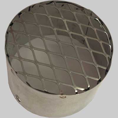 TERMINALE ASPIRAZIONE INOX  Ø 80     MADE IN ITALY