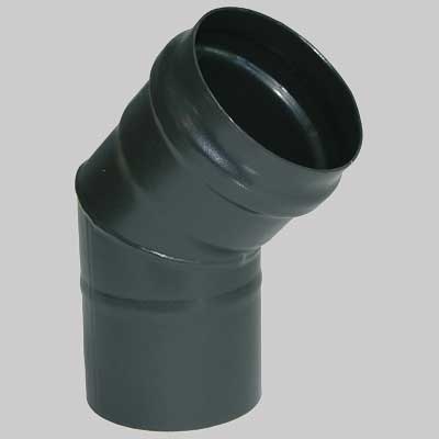 Curva 45  ° Nera  dm 100 ang. 45  °     MADE IN ITALY