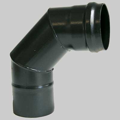 Curva 90  ° Nera  dm 100     MADE IN ITALY