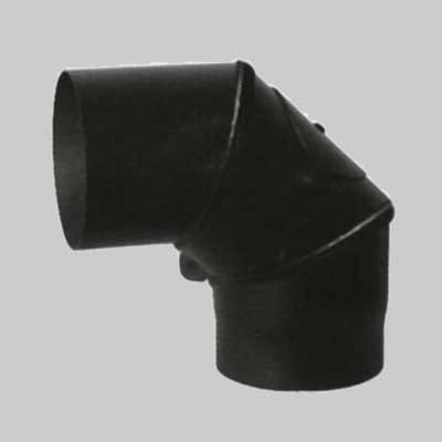 GOMITO A 90  ° GIREVOLE PER STUFE A LEGNA   EE ? 150 mm     MADE IN ITALY