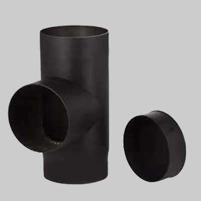 RACCORDO A T PER STUFE A LEGNA  Ø 120 mm     MADE IN ITALY