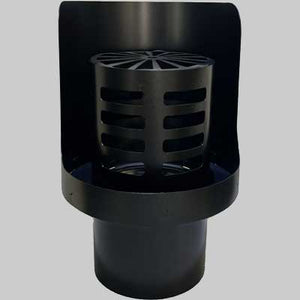 TERMINALE ORIZZONTALE A GRIGLIA INOX VERNICIATO  DM 80 M.     MADE IN ITALY