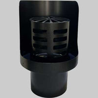 TERMINALE ORIZZONTALE A GRIGLIA INOX VERNICIATO  DM 100 M.     MADE IN ITALY