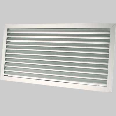 GRIGLIA DI RIPRESA AD ALETTE FISSE 45  °  400x150 mm     VECAM