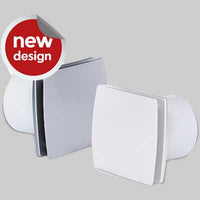 ASPIRATORE ELETTRICO Ø 100 CON FRONTALE CHIUSO E TIMER  Bianco     VECAM