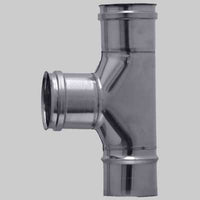 RACCORDO A TEE INOX FFM MONOPARETE  Ø 100     MADE IN ITALY
