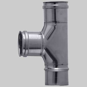 RACCORDO A TEE INOX FFM MONOPARETE  Ø 100     MADE IN ITALY