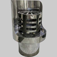 CAPPELLO ORIZZONTALE A GRIGLIA INOX  DM 100 M     MADE IN ITALY