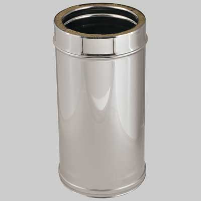 ELEMENTO DIRITTO MT1 DOPPIA PARETE  Int. Ø 180  Est. Ø 230     MADE IN ITALY