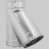 RACCORDO A TEE 135  ° DOPPIA PARETE  Int.  EE ? 100  Est.  EE ? 150     MADE IN ITALY