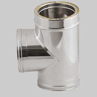 RACCORDO A TEE 90  ° DOPPIA PARETE  Int.  EE ? 80  Est.  EE ? 130  H 290     MADE IN ITALY