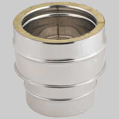 RACCORDO DA MONO PARETE A DOPPIA PARETE  100 150 100     MADE IN ITALY