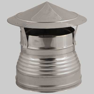 CAPPELLO CINESE DOPPIA PARETE DIAMETRO ESTERNO FEMMINA  Int. Ø 80  Est. Ø 130     MADE IN ITALY