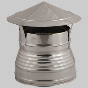 CAPPELLO CINESE DOPPIA PARETE DIAMETRO ESTERNO FEMMINA  Int. Ø 150  Est. Ø 200     MADE IN ITALY