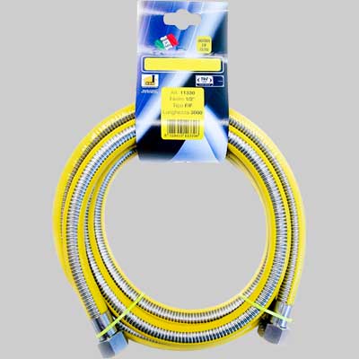 TUBO GAS METALLICO RIVESTITO FF  cm 100     MADE IN ITALY