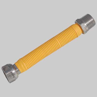 FLESSIBILE INOX RIVESTITO PER GAS MF  1 130  220 mm     MADE IN ITALY