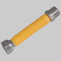 FLESSIBILE INOX PER GAS RIDOTTO  MF 1/2 x F 3/4 130÷220 mm     MADE IN ITALY