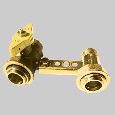 MENSOLA CON RUBINETTO PER CONTATORE GAS  1 1/4 x 3/4     MADE IN ITALY