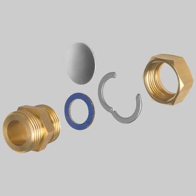 RACCORDO SOLARE MASCHIO AUTOCARTELLANTE GEMINI  Dn 20 x M 1     MADE IN ITALY