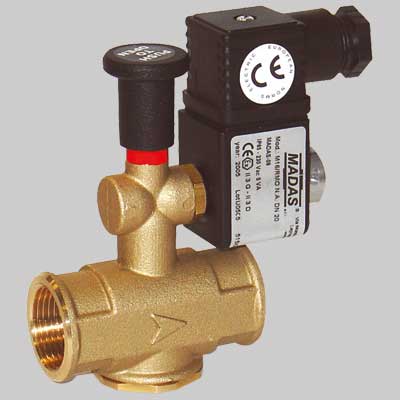 ELETTROVALVOLA A RIARMO MANUALE PER GAS  1/2     MADE IN ITALY