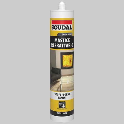 MASTICE REFRATTARIO ML 290 GRIGIO SCURO SOUDAL  Ml 290 grigio scuro     SOUDAL