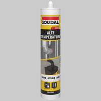 SILICONE ACETICO ALTE TEMPERATURE ML 310 ROSSO SOUDAL  Ml 310 rosso     SOUDAL