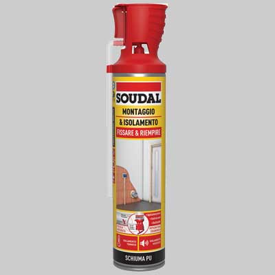 SCHIUMA POLIURETANICA UNIVERSALE CON APPLICAZIONE ML 600 SOUDAL  Ml 600     SOUDAL