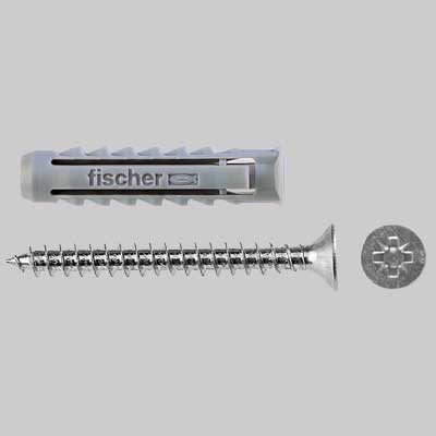 TASSELLO IN NYLON CON VITE TRUCIOLARE T.S.P. IMPRONTA POZIDRIVE - Sx 5S - 1 confezioni - FISCHER