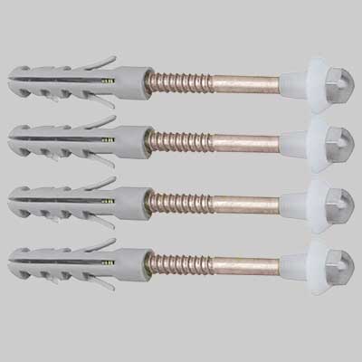 FISSAGGIO IN OTTONE PER VASI E BIDET  Vite M6x80  Tassello 10x60     MADE IN ITALY